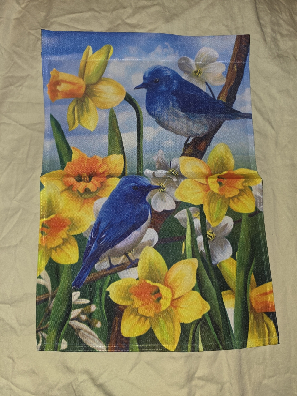 Set Of Three Beautiful Bird Themed Garden Flags